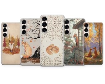 Capa para celular Raposa do Outono – Capa fofa com estampa de raposa para iPhone 17 Air 16e 15 Pro Max 14 13 | Samsung S25 Ultra S24 S23 FE | Google Pixel 10 XL 9
