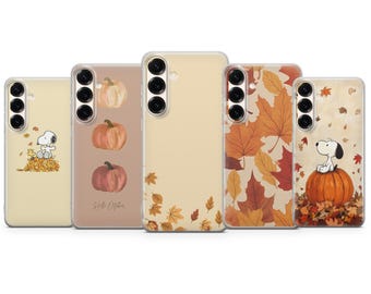 Capa de celular com estampa de outono – Capa com folhas de outono para iPhone 17 Air 16e 15 Pro Max 14 13 | Samsung S25 Ultra S24 S23 FE | Google Pixel 10 XL 9