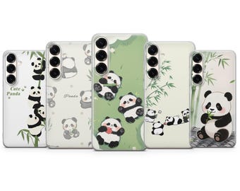 Panda Handyhülle – Niedliche Tierästhetische Abdeckung für iPhone 17 Air 16e 15 Pro Max 14 13 | Samsung S25 Ultra S24 S23 FE | Google Pixel 10 XL9
