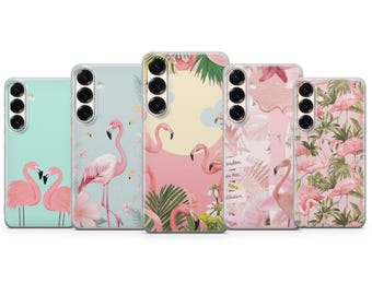 Capa para celular com estampa de flamingo – Capa estética com estampa de flamingo para iPhone 17 Air 16e 15 Pro Max 14 13 | Samsung S25 Ultra S24 S23 FE | Google Pixel 10 XL 9