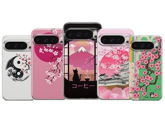 Capa para celular com estampa de flores de sakura – Capa estética para iPhone 17 Air 16e 15 Pro Max 14 13 | Samsung S25 Ultra S24 S23 FE | Google Pixel 10 XL 9