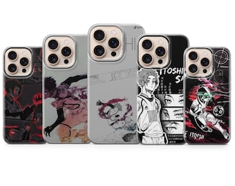 Capa para celular Itoshi Sae – Capa azul com cadeado, estilo anime, para iPhone 17 Air 16e 15 Pro Max 14 13 | Samsung S25 Ultra S24 S23 FE | Google Pixel 10 XL 9