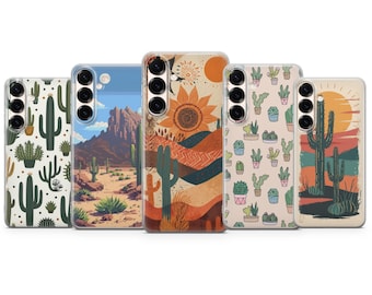 Cacti Succulent Phone Case – Aesthetic Cover for iPhone 17 Air 16e 15 Pro Max 14 13 | Samsung S25 Ultra S24 S23 FE | Google Pixel 10 XL 9