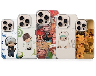 Hirono-telefoonhoesje – POP MART Art Toy Aesthetic Cover voor iPhone 17 Pro Max 16 15 14 13 | Samsung S25 Ultra S24 S23 FE | Google Pixel 10 Pro