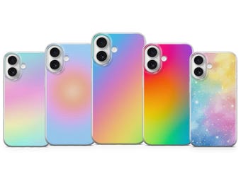 Gradient Pastel Phone Case – Aesthetic Color Cover for iPhone 17 Air 16e 15 Pro Max 14 13  Samsung S25 Ultra S24 S23 FE Google Pixel 10 XL 9