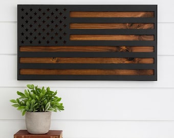 Wooden American Flag