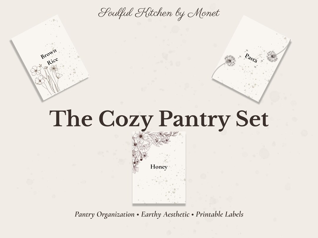 Earthy Pantry Labels | Kitchen Organization Printable (digital Download ...