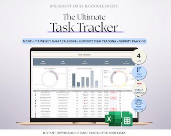 Taaktracker Spreadsheet Excel Google Spreadsheets, takenlijst, spreadsheet Productiviteitsplannersjabloon Taakbeheer Teamprojectbeheer