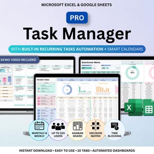 Task Tracker Spreadsheet Digital ADHD Productivity To Do List Task Tracker Template Team Project Manager Task Manager Excel Google Sheets