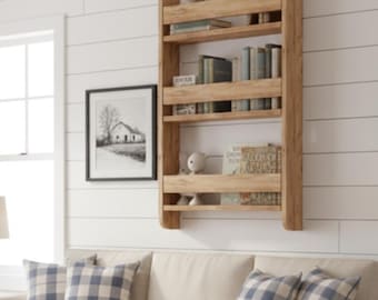 Wooden Kids Bookshelf | Montessori Nursery Book Rack