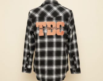 TDC Custom Flannel Shirt, Personalized Dance Mom Shirt, Dance Studio Spirit Wear, Custom Dance Shirt, Ballet Mom Gift