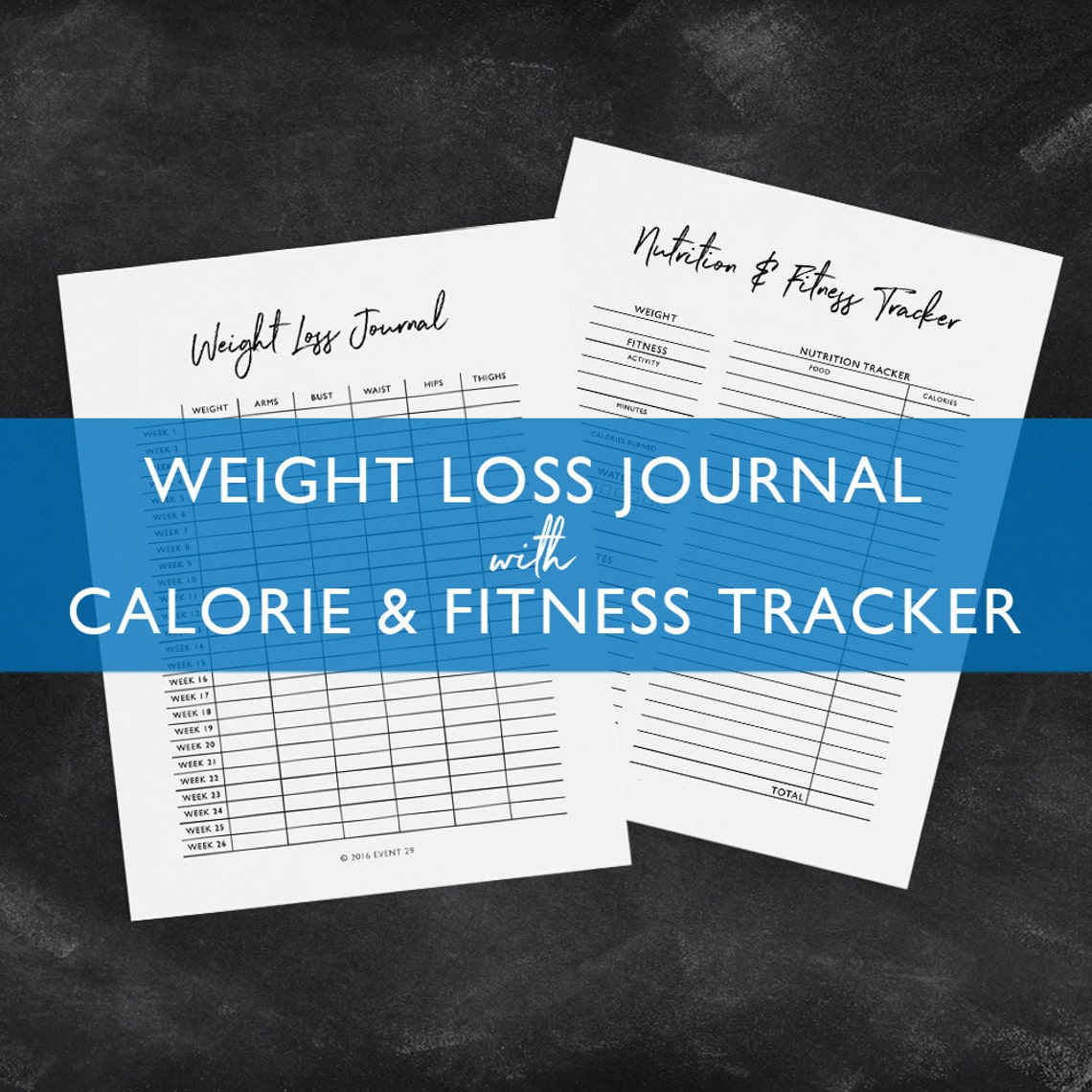 Printable Weight Loss Journal with Calorie and Fitness Tracker Etsy