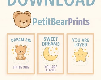 Babyzimmer Dekor Wandkunst | Kinder Poster zum Ausdrucken | Sofort Download