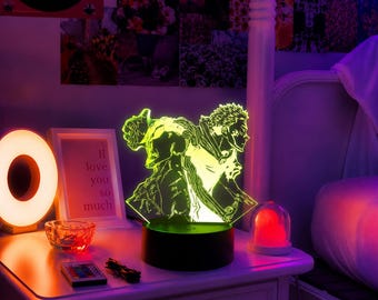 Ryomen Sukuna 3D-LED-Licht, Jujutsu Kaisen King Curses Acryl, Anime Gaming Room Nachtlicht