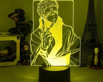 Ryomen Sukuna 3D-LED-Acryllampe, Jujutsu Kaisen King Curses Nachtlicht