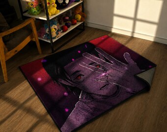 Yuta Okkotsu Jujutsu Kaisen Tufted Teppich, JJK 0 Anime Teppich, Cursed Energy Purple Gaming Room Decor, Dark JJK Schlafzimmer Mat Otaku
