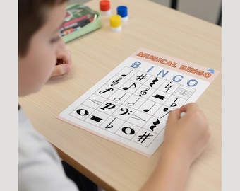 Music Theory Bingo Game Printable – Note Values, Dynamics & Symbols Activity for Piano Lessons