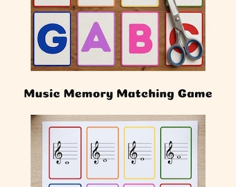 Music Theory Memory Game Printable | Notes, Note Values, Dynamics, Symbols | Treble & Bass Clef Activity