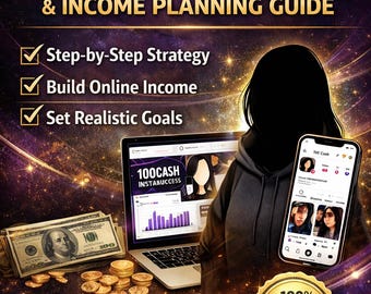 Quit Your 9-5 Guide | Digital Business Workbook | Income & Goal Planning PDF