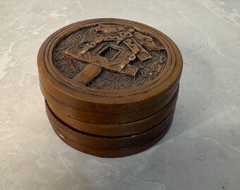 Viking or Norse-inspired designs coasters - vintage Set of 5