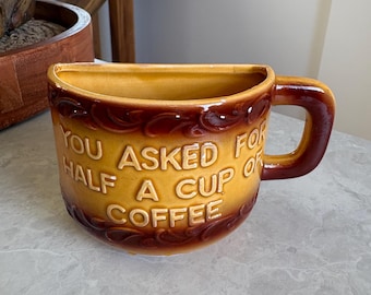 Vintage Graabelle Japan Half Coffee Mug – Retro Australiana Drip Glaze Souvenir