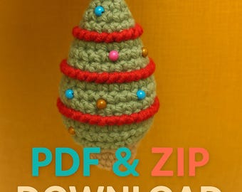 Christmas Tree Crochet Ornament Pattern – Easy Amigurumi Tutorial | Holiday Decoration PDF + ZIP