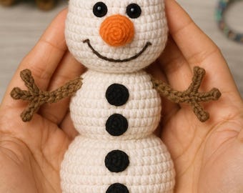 Crochet Snowman Amigurumi Pattern – Easy PDF Tutorial + ZIP Download | Winter DIY Handmade Toy Instructions