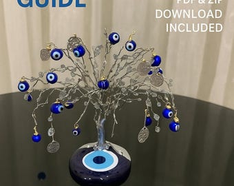 DIY Evil Eye Wishing Tree Tutorial | Home Decor Craft (PDF & ZIP)