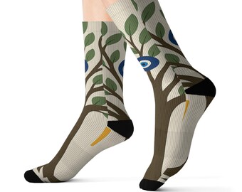 Evil Eye Wish Tree Socks – Symbolic Protection, Unisex Fit