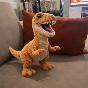 Schema T-Rex Amigurumi all'uncinetto / Tutorial facile sui dinosauri / Schema PDF e ZIP adatto ai principianti / Download digitale istantaneo EN-fr-Es