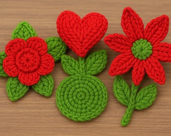 Crochet Flower Pattern Bundle – 3 Handmade Designs (PDF + ZIP)