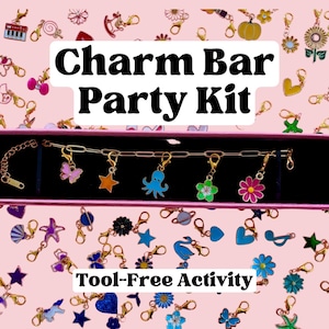 DIY Charm Jewelry Kit for Girls | No Tools Required | Birthday Party Craft | Tween Activity Kit | Sleepover Idea | Jewelry Making Set