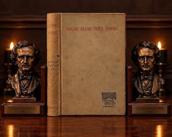 1881 Poesie di Edgar Allan Poe / Prima edizione di Andrew Lang / Il Corvo / Libro di poesia gotica vittoriana antica