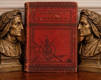 Antikes Werk: Dantes Göttliche Komödie, Inferno, Hölle, Fegefeuer, Paradies, Gotische Literatur, Altes Buch