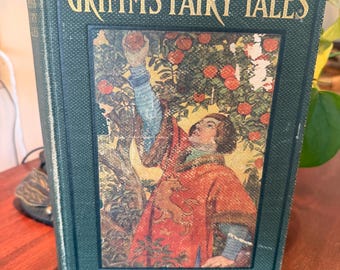 Baśnie braci Grimm, 1913, antyczna ilustrowana książka Hope Dunlap