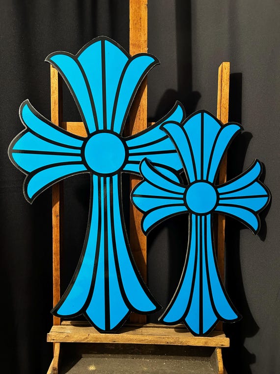 Chrome Hearts Inspired Crosses Wall Art - Etsy