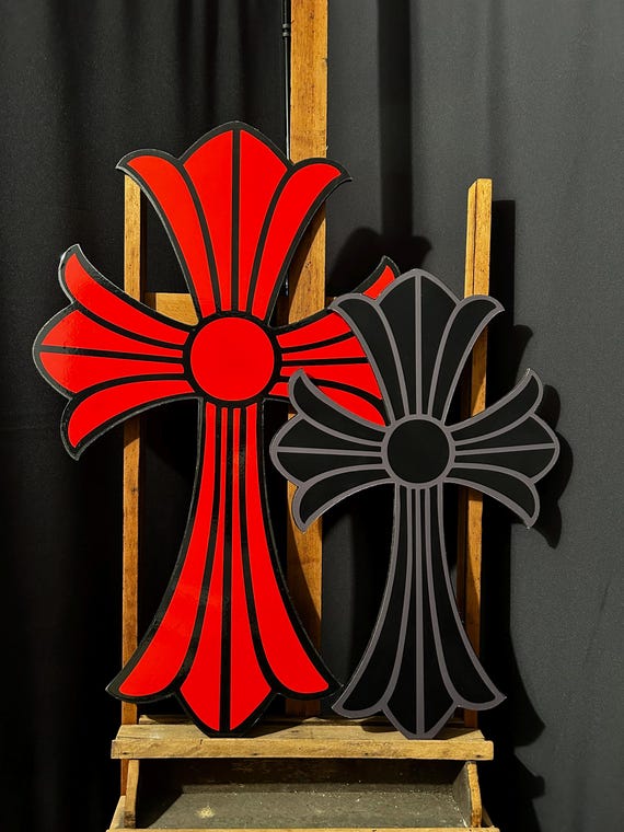 Chrome Hearts Inspired Crosses Wall Art - Etsy