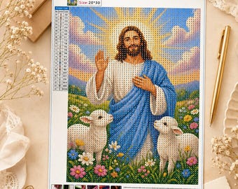 Jesus Diamond Painting Kit, Christian Rhinestone Art Craft DIY