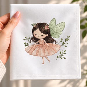 Motif de broderie petite fée, motif lutin des bois, fichier de broderie Machine jardin magique
