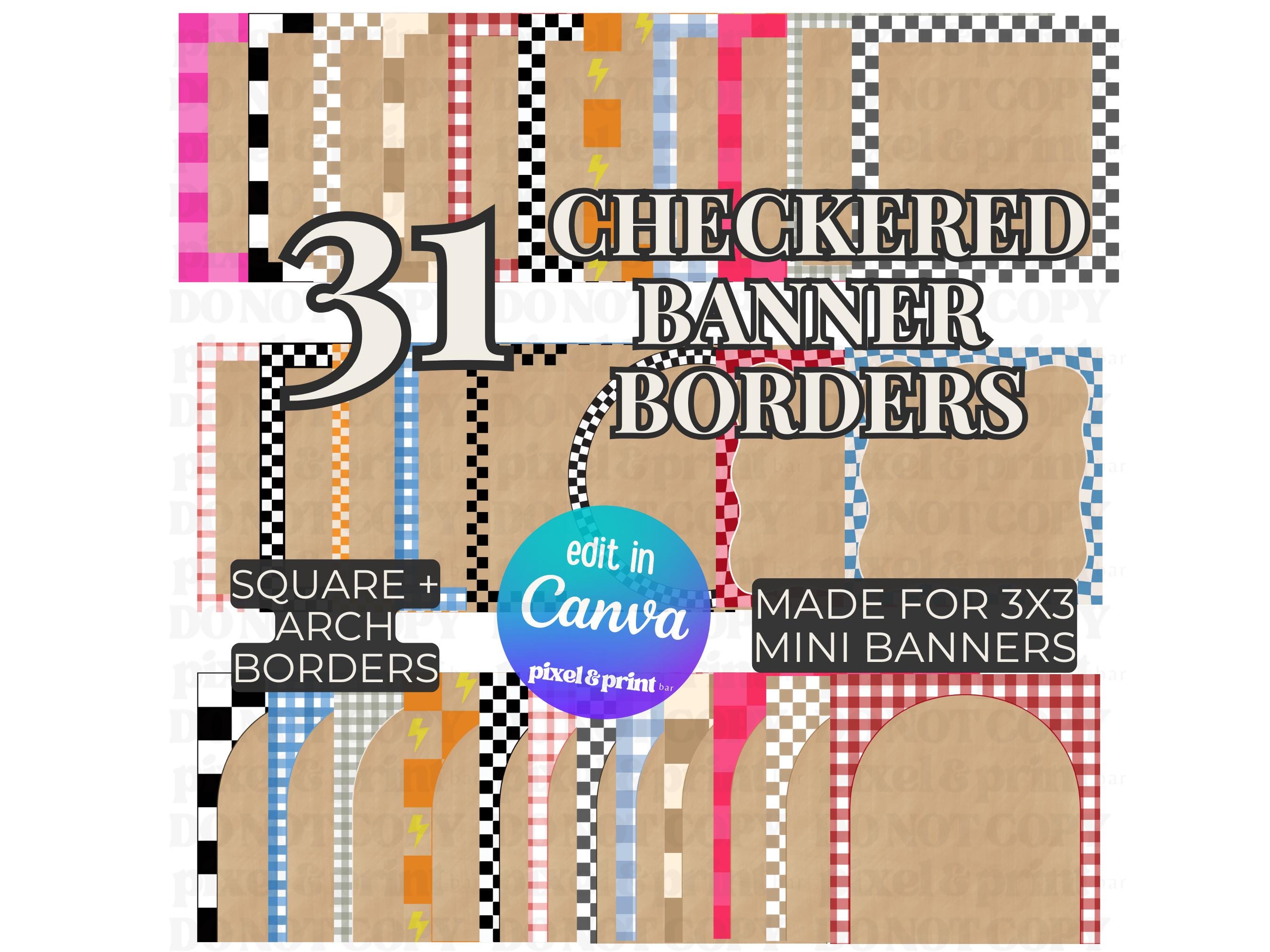 Checkered Flag Bulletin Board Border