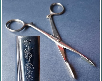 Vintage Aesculap Surgical Clamp-High-Quality Stainless Steel Medical Instrument,1920s-1930s Collectible~vintage gift for Nurses and Doctor's