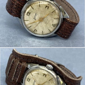 Vintage Rote Uhr Wostok 2809 B, seltenes mechanisches Präzisionsuhrwerk, Retro Herrenuhr der UdSSR, Chistopol, 1960er Jahre, funktionstüchtig