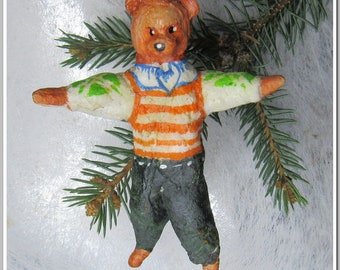 Bear-USSR Christmas Tree Toy Ornament Vintage Decoration Cotton