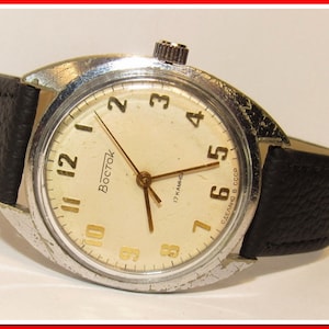 Vostok/Wostok~Vintage Wrist Watches retro watch Mechanical USSR 1980&#39;s~gift for men~gift for men