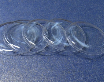 5 verres de montres plastique~diamètre 362~fait en URSS en 1980's