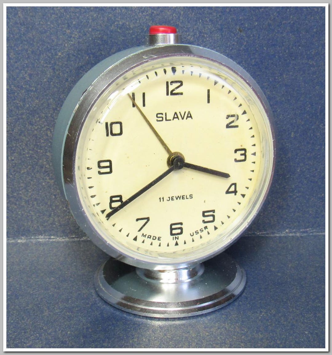 Vintage Mechanical Soviet Alarm Clock 