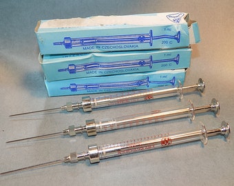 3 Vintage Medical Instruments-1ml,1ml,1ml with needles~NOS-new old stock.