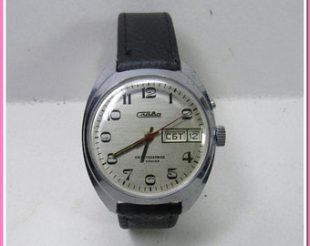 Russische mechanische Uhr Slava 2427 Moskau UdSSR 1980er~Mechanisch (Automatic)