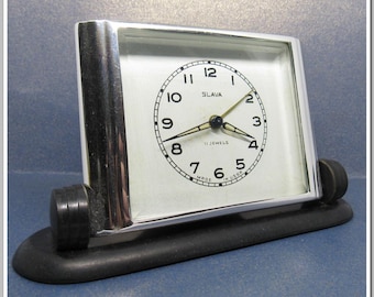 1969 Vintage Alarm Clock Pioneer, Working Soviet mechanical clock Slava, Desk alarm clock Pioner, USSR Alarm Clock Slava Pioneer 11 Jewels