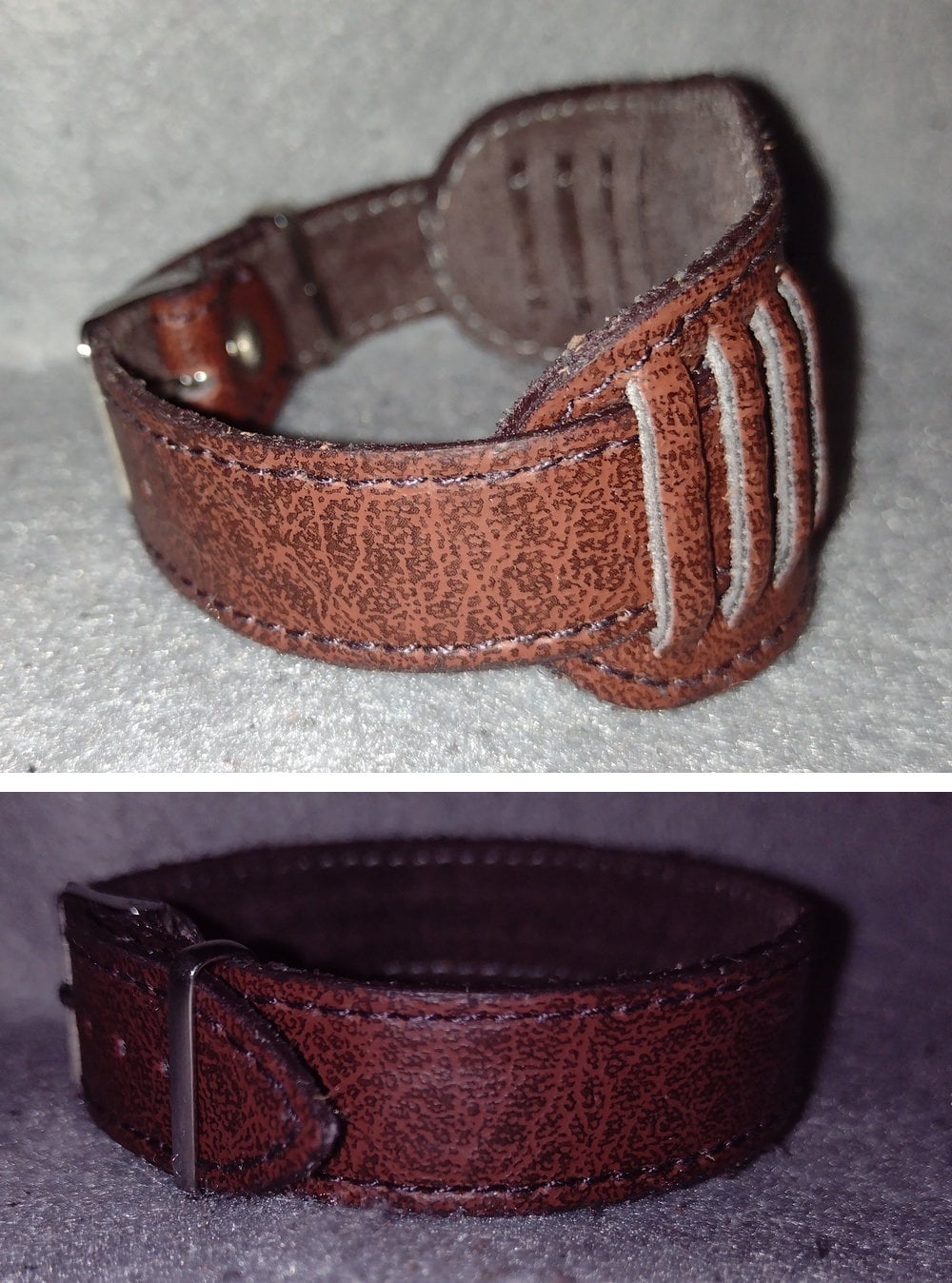 Bracelet De Montre Cuir Marron 18mm – URSS Vintage Années 80, Militaire, Unisexe